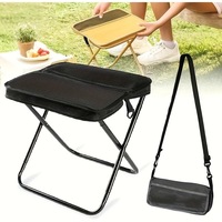 Chaise pliable d'extérieur en tissu Oxford avec cadre en fer pour la maison, le camping, les voyages, le métro, les trains à grande vitesse, la pêche, la plage, avec sac de transport intégré