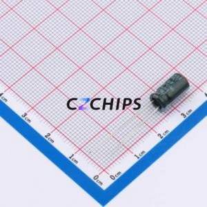 Condensador Electrolítico de Aluminio de 100uF 25V 110GF, Montaje de Orificio Pasante, D6.3xL11mm, 100uF, 20%, 25V, 550mA-100kHz - Product Image 2