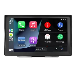 Xách tay Máy tính để bàn GPS Navigator 9 inch IPS màn hình cảm ứng Stereo MP5 Máy nghe nhạc hỗ trợ không dây Android tự động và Carplay