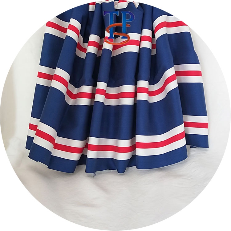 34,5 момме сине-красно-белая полосатая пряжа окрашенная плетеная двухсторонняя Тяжелая саржевая шелковая хлопчатобумажная ткань настраиваемая