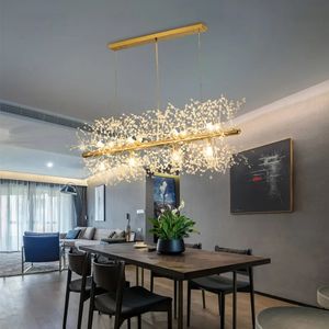 Moderne Kristall-Kronleuchter Beleuchtung LED-Pendelleuchte Hängelampe Lustres De Cristal Lampe Restaurant-Kronleuchter - Product Image 1