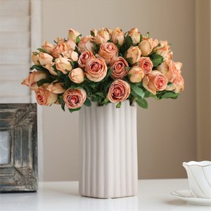 Roses artificielles Timo, fleurs séchées, arrangement de fleurs en soie pour la décoration du salon et de la table à manger, style vintage - Product Image 3