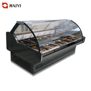 Et Chiller ekran ticari tek sıcaklık soğutucu tipi Butchery buzdolabı taze et süpermarket için vitrinin - Product Image 1