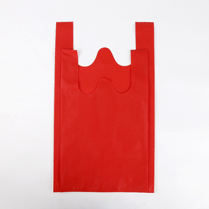 Bolsa biodegradable para camiseta no tejida de supermercado, bolso no tejido reciclable personalizado, logotipo impreso - Product Image 2