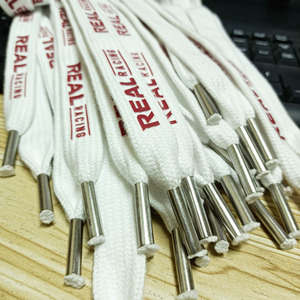 Custom Engraved Logo Cotton <b>Drawstring</b> Cord Colored Flat Hoodies <b>Drawstring</b> with Plastic Metal Tips - Product Image 5