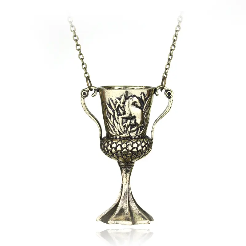 Collier Vintage Bronze Antique pour femmes, pendentif Horcrux luxueux, chaîne de pull, bijoux, cadeaux