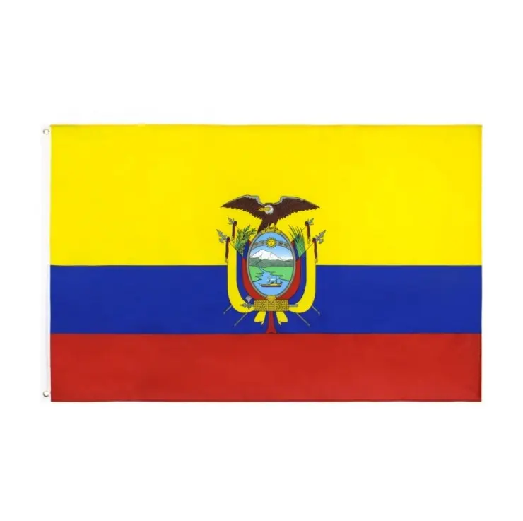 Di Luar Ruangan Semua Negara dan Wilayah Disesuaikan 3x2 Kaki Outdoor Grosir Pabrik Promosi Pabrik Bendera Ekuador
