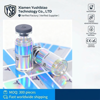 Étiquettes autocollantes holographiques durables et résistantes aux rayures YSB pour flacons, modèles personnalisés pour flacons de 2 ml, 3 ml, 10 ml