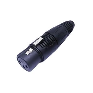 Conector XLR de tres núcleos para carga de vehículos eléctricos, chapado en oro sobre cobre, de plástico negro, conector macho y hembra de 3 núcleos, salida de fábrica - Product Image 4