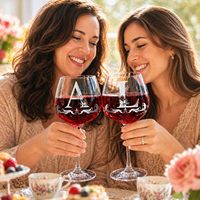 Cadeaux personnalisés avec monogramme pour femmes - Verre à vin personnalisé avec initiales A-Z, cadeaux d'anniversaire uniques, cadeaux de mariage pour femmes