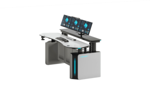 Bureau debout personnalisable avec rangement intégré - Poste de travail moderne pour espaces de travail d'entreprise/communs UDWEN-24 - Product Image 3