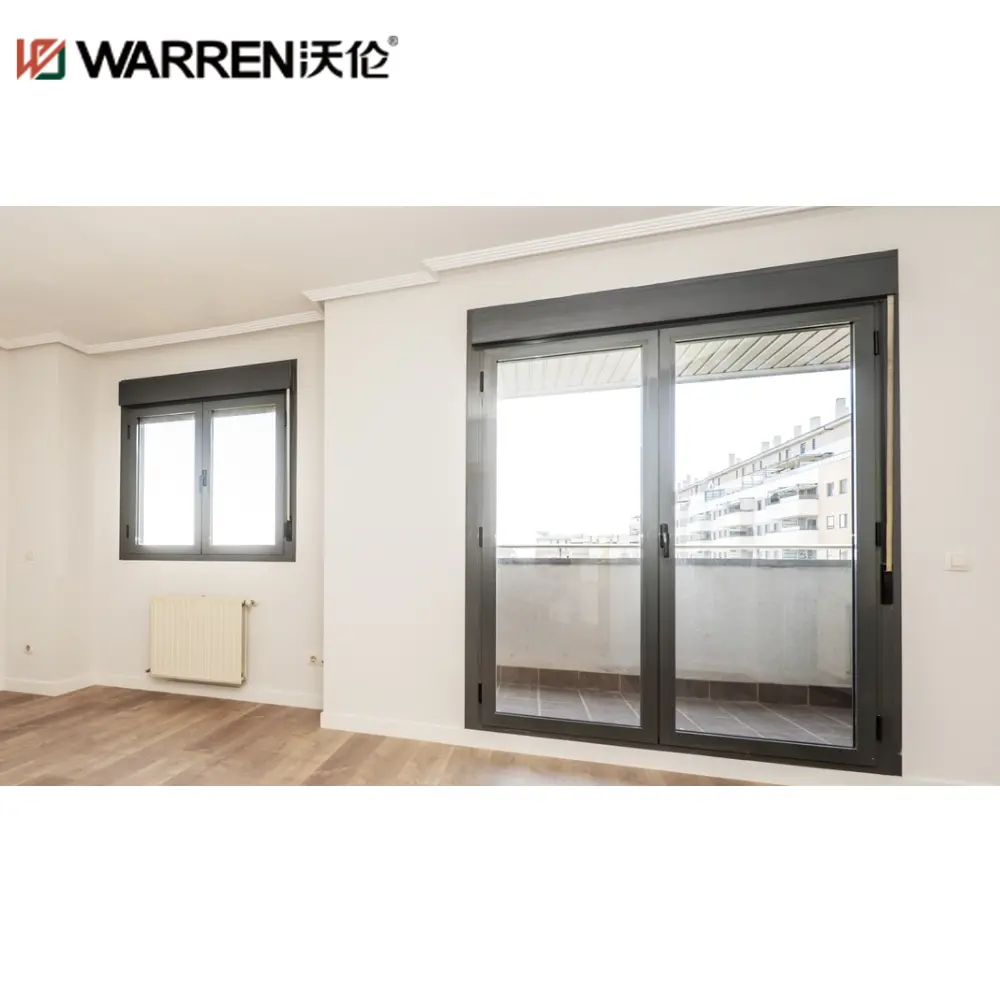 Warren 72x80 Pháp Kim Loại cách nhiệt thủy tinh trắng mộc đôi cửa với tấm bên