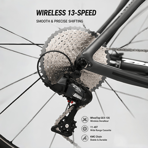 GRAVEL WheelTop GEX 13 vitesses, cadre en fibre <span class=keywords><strong>de</strong></span> <span class=keywords><strong>carbone</strong></span>, freins à disque hydrauliques, vélo <span class=keywords><strong>de</strong></span> route et <span class=keywords><strong>de</strong></span> ville, <span class=keywords><strong>roue</strong></span> en alliage 700C, aérodynamique pour adultes - Product Image 5