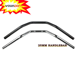 YOUNDERM Manubrio per <span class=keywords><strong>Moto</strong></span> Stile Retrò 71CM 25mm, Manubri <span class=keywords><strong>Vintage</strong></span> con Impugnature per Davidson - Product Image 1