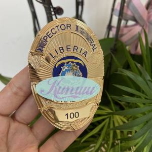 Lencana Detektif Pribadi Keamanan 3D Embos Logam Kuningan Seng Kustom Harga Pabrik - Product Image 6