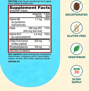 Capsules pour la Santé Cérébrale avec Vitamines B6, B12 et <span class=keywords><strong>Acide</strong></span> <span class=keywords><strong>Folique</strong></span> – Favorise le Bien-être Cognitif – Une dose par jour – Marque Privée OEM - Product Image 5