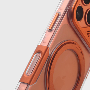 Funda Magnética Transparente de Lujo para iPhone 17 16 Pro Max con Anillo Metálico de 360°, Carga Inalámbrica, Delgada, Resistente a Impactos y Rígida - Product Image 3