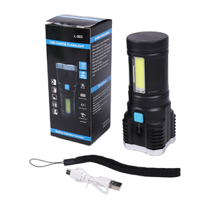 Siêu sáng 4LED có thể sạc lại đèn pin lõi ngô bên ánh sáng đ<span class=keywords><strong>a</strong></span> chức năng mạnh mẽ ánh sáng đèn pin ngoài trời dẫn đèn pin cầm tay - Product Image 1