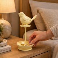 Nouvelle boîte à bijoux mangeoire à oiseaux spéciale rose bleu noir jaune, décoration de table de chevet, jardin, balcon, design oiseau mignon en résine