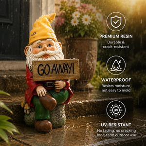 Figurine de jardin en résine peinte à la main, gnome avec chapeau en forme de champignon rouge et petite fleur escargot, décoration toute l'année, vente en gros - Product Image 2