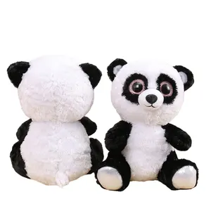 Kawaii Big Eyes Panda Plush Toys 25cm Small Stuffed Panda Plush Animal Toys Wholesale 2024 New Panda Plush Toys