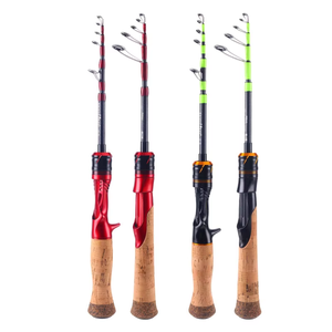 Caña Telescópica de Carbono de 1.8m, Potencia M, Acción Rápida, Anillas Fuji para Pesca de Lubina, Pesca Plana, <span class=keywords><strong>Drop</strong></span> Shot, Kayak, Ajustable - Product Image 1