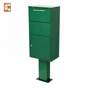 Tùy chỉnh lớn miễn phí đứng thép mạ kẽm bưu kiện box với Key khóa vườn Kim loại hộp thư an ninh Dropbox với tầng đứng - Product Image 1