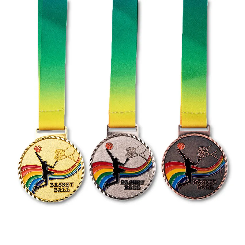 Logotipo personalizado Deportes Medalla de metal Medallas deportivas y cintas Trofeos y medallas en blanco deportivo