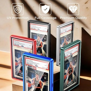 New Style Aluminum <b>Framed</b> Trading Card Slab Case UV Protection Tempered Glass Display Holder for Sports Cards - Product Image 6