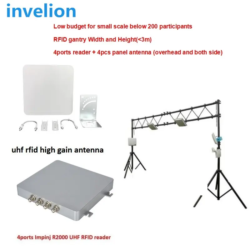 Software sportivo completo Impinj RFID Reader Foam Tag Transponder per Karting ciclismo Rfid sport Marathon Race Timing Systems