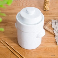 Pot de Fermentation en Céramique de 3,5 Litres avec Joint d'Étanchéité en Porcelaine pour Sauerkraut et Kimchi