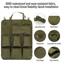 Organisateur de siège de voiture extérieur, imperméable, en Oxford, durable, pratique, décontracté, portable, avec cadre externe, tactique, modulaire MOLLE