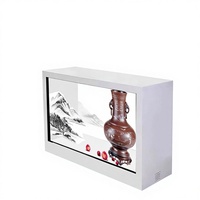 YINGTOUCH - Vitrina Transparente Holográfica 3D de 85 Pulgadas - Serie Empresarial Blanca, Pantalla Táctil Interactiva, Humano Digital Todo en Uno