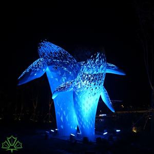 Escultura Moderna de Ballena en Acero Inoxidable SENZHAO, Diseño Único y Personalizado para Espacios de Lujo - Product Image 3