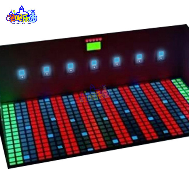 BeiBei ABS Multiple Specification Custom Jumping Grid Interactive Active Game Led Floor Tile Light Indoor Kid Naughty Castle