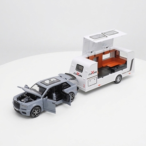 Set <span class=keywords><strong>de</strong></span> 32 Modelos <span class=keywords><strong>de</strong></span> Autos <span class=keywords><strong>de</strong></span> Aleación <span class=keywords><strong>a</strong></span> Escala con Remolque <span class=keywords><strong>de</strong></span> Campamento, Vehículo Todoterreno con Caja <span class=keywords><strong>de</strong></span> Almacenamiento, Vehículo Todoterreno Simulado - Product Image 2
