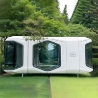 Capsule spatiale préfabriquée moderne 2026 écologique à énergie solaire – Matériaux de conteneur modulaire pour appartement, hôtel, glamping