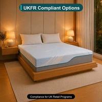 Matelas en mousse à mémoire de forme et ressorts Bonnell 25 cm 90x190 135x190 150x200 Tailles UK Logo personnalisé OEM