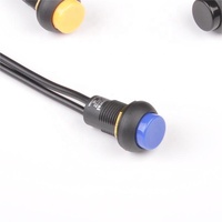 TOOWEI Interrupteur à bouton-poussoir momentané IP67 12mm entièrement étanche avec fils