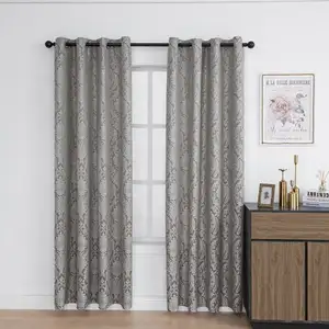 Nhà Máy Bán Buôn Phong Cách Hiện Đại Bền Grommet Polyester Cửa Sổ Jacquard Rèm Cho Nhà Phòng Khách