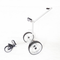 Chariot de golf pliable à 3 roues, poignée réglable, léger avec poche de rangement, porte-carte de score et porte-parapluie