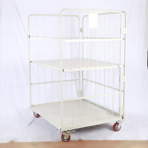 Nhiệm vụ trung bình 1200*1000*1700 <span class=keywords><strong>3</strong></span> bên CuộN lồng Xe đẩy h1680 mạ kẽm lưu trữ container - Product Image 2