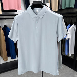 7 ए एंटी-बैक्टीरियल शांत पुरुषों की गर्मियों की टी-शर्ट शुद्ध रंग नए मॉडल बर्फ रेशम व्यवसाय प्लेड के लिए तैयार - Product Image 1