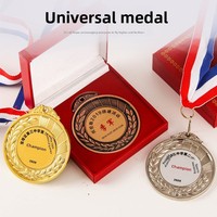 Médailles en métal sur mesure, design épi de blé, pour les jours sportifs scolaires, les championnats de basketball, les récompenses de la maternelle, or, argent, bronze