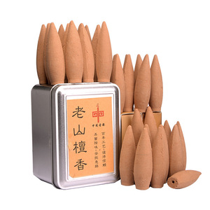 Encens en cône de bois de santal ancien, fait main, anti-odeur, pour usage domestique, encens chinois, style rétro, durée de combustion de 30 minutes - Product Image 1