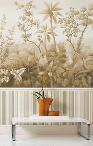 Papel pintado tropical 3D personalizado, papel de pared de paisaje natural pintado a mano, planta de la selva, hojas de árboles, papel pintado de <span class=keywords><strong>Lago</strong></span> Floral - Product Image 3