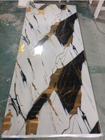Panneau mural imperméable à l'eau en PVC, feuille de marbre, 1220*2440*3mm, pour décoration intérieure, panneau UV