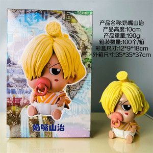 Mono de una pieza D. Luffy Roronoa <span class=keywords><strong>Zoro</strong></span> Sanji <span class=keywords><strong>BROOK</strong></span> FRANKY Q versión chupete serie Anime figura de acción modelo de coche juguetes regalos - Product Image 4