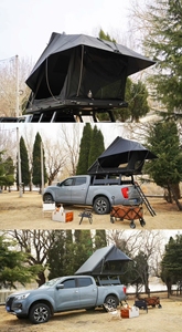 Tente de toit rigide double couche pour voiture, toutes saisons, avec charnière en X renforcée et conception étanche pour événements extérieurs - Product Image 5