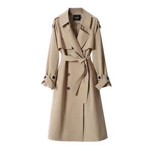 2022 autunno inverno moda donna di alta qualità cappotto con cintura giacca di media lunghezza Trench donna stile giapponese lungo per donna